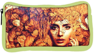 

Snoogg Eco Friendly Canvas Woman Surrounded 2732 Student Pen Pencil Case Coin Purse Pouch Cosmetic Makeup Bag (GREEN) Pouch(Multicolor)