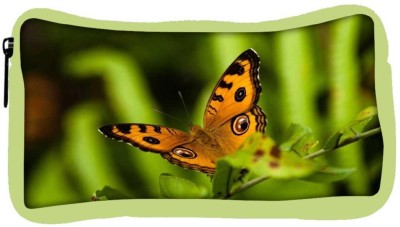 

Snoogg Eco Friendly Canvas Yellow Butterfly Designer Student Pen Pencil Case Coin Purse Pouch Cosmetic Makeup Bag (GREEN) Pouch(Multicolor)