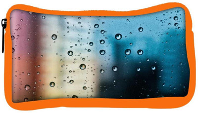 

Snoogg Eco Friendly Canvas Water Drops Designer Student Pen Pencil Case Coin Purse Pouch Cosmetic Makeup Bag (ORANGE) Pouch(Multicolor)