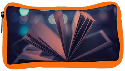 

Snoogg Eco Friendly Canvas Open Book Designer Student Pen Pencil Case Coin Purse Pouch Cosmetic Makeup Bag (ORANGE) Pouch(Multicolor)