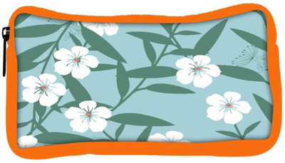 

Snoogg Eco Friendly Canvas White Flower And Green Designer Student Pen Pencil Case Coin Purse Pouch Cosmetic Makeup Bag (ORANGE) Pouch(Multicolor)