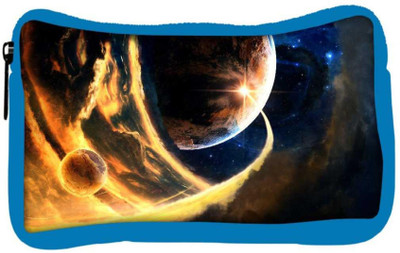 

Snoogg Eco Friendly Canvas Cool Earth Designer Student Pen Pencil Case Coin Purse Pouch Cosmetic Makeup Bag (BLUE) Pouch(Multicolor)