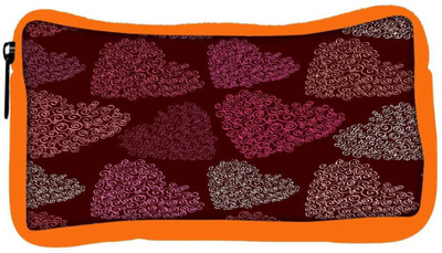 

Snoogg Eco Friendly Canvas Multicolor Hearts Designer Student Pen Pencil Case Coin Purse Pouch Cosmetic Makeup Bag (ORANGE) Pouch(Multicolor)
