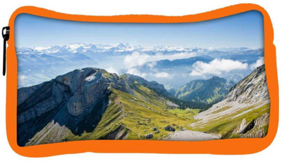 

Snoogg Eco Friendly Canvas White Mountains Designer Student Pen Pencil Case Coin Purse Pouch Cosmetic Makeup Bag (ORANGE) Pouch(Multicolor)