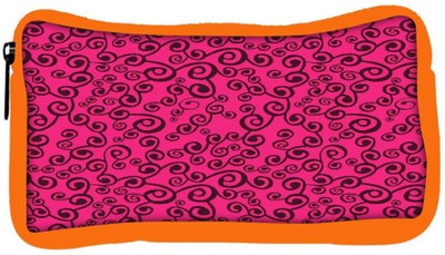 

Snoogg Eco Friendly Canvas Pink Pattern Designer Student Pen Pencil Case Coin Purse Pouch Cosmetic Makeup Bag (ORANGE) Pouch(Multicolor)