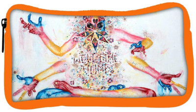 

Snoogg Eco Friendly Canvas Four Hands Designer Student Pen Pencil Case Coin Purse Pouch Cosmetic Makeup Bag (ORANGE) Pouch(Multicolor)