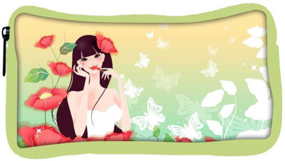 

Snoogg Eco Friendly Canvas Cute Girl Designer Student Pen Pencil Case Coin Purse Pouch Cosmetic Makeup Bag (GREEN) Pouch(Multicolor)