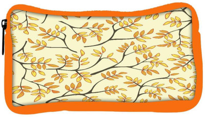 

Snoogg Eco Friendly Canvas Multicolor Leaves Lite Pattern Designer Student Pen Pencil Case Coin Purse Pouch Cosmetic Makeup Bag (ORANGE) Pouch(Multicolor)