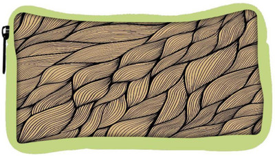 

Snoogg Eco Friendly Canvas Cream Leaves Pattern Designer Student Pen Pencil Case Coin Purse Pouch Cosmetic Makeup Bag (GREEN) Pouch(Multicolor)