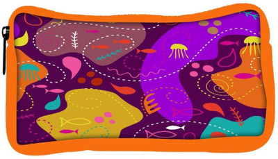 

Snoogg Eco Friendly Canvas Abstract Sea World Designer Student Pen Pencil Case Coin Purse Pouch Cosmetic Makeup Bag (ORANGE) Pouch(Multicolor)