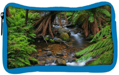 

Snoogg Eco Friendly Canvas Water Flowing Through The Jungle Designer Student Pen Pencil Case Coin Purse Pouch Cosmetic Makeup Bag (BLUE) Pouch(Multicolor)