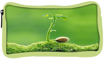 

Snoogg Eco Friendly Canvas Snail Life Student Pen Pencil Case Coin Purse Pouch Cosmetic Makeup Bag (GREEN) Pouch(Multicolor)