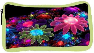 

Snoogg Eco Friendly Canvas Floral Design Designer Student Pen Pencil Case Coin Purse Pouch Cosmetic Makeup Bag (GREEN) Pouch(Multicolor)
