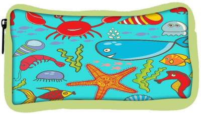 

Snoogg Eco Friendly Canvas Colorful Fishes Designer Student Pen Pencil Case Coin Purse Pouch Cosmetic Makeup Bag (GREEN) Pouch(Multicolor)