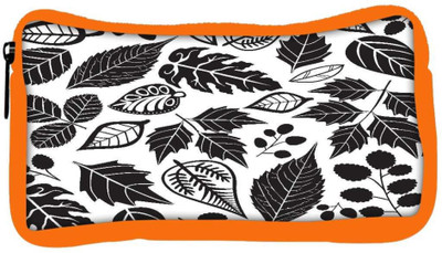 

Snoogg Eco Friendly Canvas Black Leaves Designer Student Pen Pencil Case Coin Purse Pouch Cosmetic Makeup Bag (ORANGE) Pouch(Multicolor)