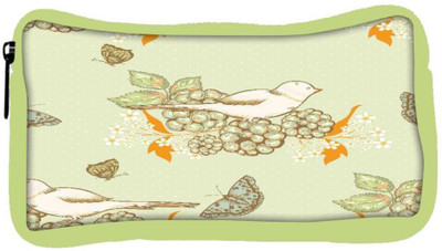 

Snoogg Eco Friendly Canvas White Birds Designer Student Pen Pencil Case Coin Purse Pouch Cosmetic Makeup Bag (GREEN) Pouch(Multicolor)