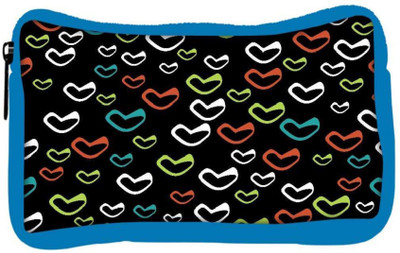 

Snoogg Eco Friendly Canvas Multicolor Hearts Black Pattern Designer Student Pen Pencil Case Coin Purse Pouch Cosmetic Makeup Bag (BLUE) Pouch(Multicolor)