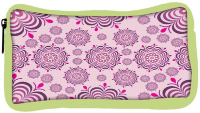 

Snoogg Eco Friendly Canvas Pink Pattern Designer Student Pen Pencil Case Coin Purse Pouch Cosmetic Makeup Bag (GREEN) Pouch(Multicolor)