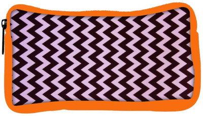 

Snoogg Eco Friendly Canvas Dark And Light Color Strips Designer Student Pen Pencil Case Coin Purse Pouch Cosmetic Makeup Bag (ORANGE) Pouch(Multicolor)