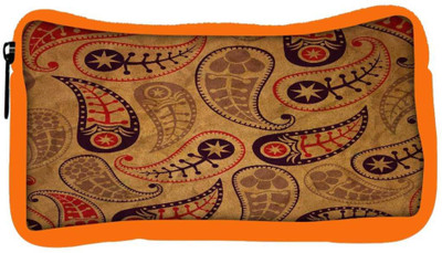 

Snoogg Eco Friendly Canvas Cream Feather Designer Student Pen Pencil Case Coin Purse Pouch Cosmetic Makeup Bag (ORANGE) Pouch(Multicolor)