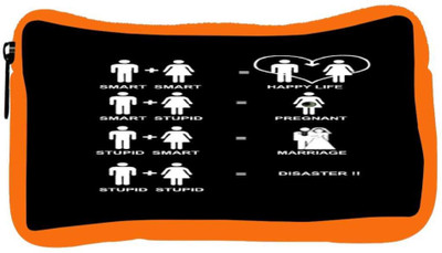 

Snoogg Eco Friendly Canvas Happy Life Samsung-Maxa8 4G50 Student Pen Pencil Case Coin Purse Pouch Cosmetic Makeup Bag (ORANGE) Pouch(Multicolor)