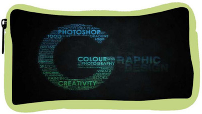 

Snoogg Eco Friendly Canvas Graphic Design Designer Student Pen Pencil Case Coin Purse Pouch Cosmetic Makeup Bag (GREEN) Pouch(Multicolor)