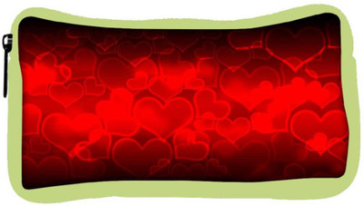 

Snoogg Eco Friendly Canvas Heart Designer Student Pen Pencil Case Coin Purse Pouch Cosmetic Makeup Bag (GREEN) Pouch(Multicolor)