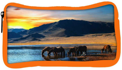 

Snoogg Eco Friendly Canvas Horse Drinking Water Designer Student Pen Pencil Case Coin Purse Pouch Cosmetic Makeup Bag (ORANGE) Pouch(Multicolor)