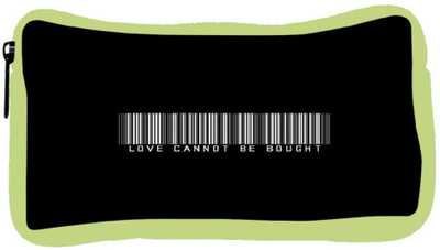 

Snoogg Eco Friendly Canvas Love Cannot Be Bought Student Pen Pencil Case Coin Purse Pouch Cosmetic Makeup Bag (GREEN) Pouch(Multicolor)
