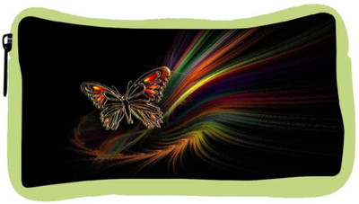 

Snoogg Eco Friendly Canvas Multicolor Butterfly Designer Student Pen Pencil Case Coin Purse Pouch Cosmetic Makeup Bag (GREEN) Pouch(Multicolor)