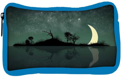 

Snoogg Eco Friendly Canvas Half Moon Designer Student Pen Pencil Case Coin Purse Pouch Cosmetic Makeup Bag (BLUE) Pouch(Multicolor)