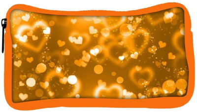

Snoogg Eco Friendly Canvas Abstract Heart Design Designer Student Pen Pencil Case Coin Purse Pouch Cosmetic Makeup Bag (ORANGE) Pouch(Multicolor)