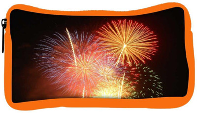 

Snoogg Eco Friendly Canvas Fireworks New Years Eve Designer Student Pen Pencil Case Coin Purse Pouch Cosmetic Makeup Bag (ORANGE) Pouch(Multicolor)