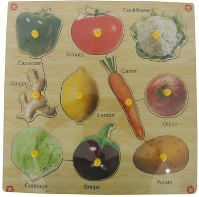 

HickoryDickoryBox Wooden vegetable puzzle with knob(1 Pieces)