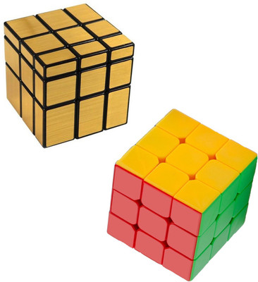 

megaemart Gold Mirror Cube and Stickerless cube(2 Pieces)