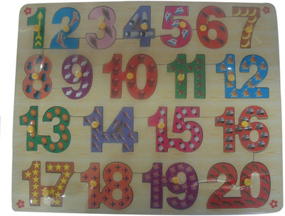 

HickoryDickoryBox 1-20 Wooden Number Counting Tray Puzzle(1 Pieces)