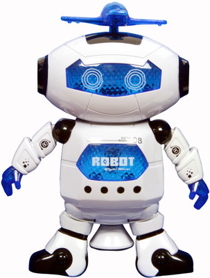 

vm online creations Dancing Robot with Flashing Lights & Music(Whie, Blue), Blue;whie