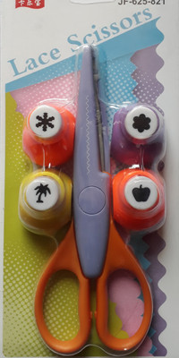 

BestUBuy Zig zag Craft Scissor with 4 small Punch Scissors(Set of 1, Multicolor)