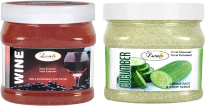 

Luster Wine Gel Scrub + Cucumber Cream Scrub(1000 ml)