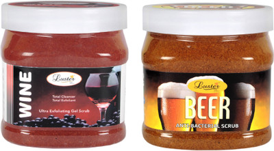 

Luster Wine Gel Scrub + Beer Anti - Bacterial Scrub(1000 ml)