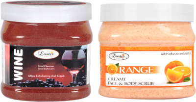 

Luster Wine Gel Scrub + Orange Cream Scrub(1000 ml)