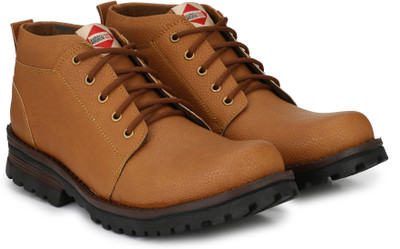 

Andrew Scott Tan Synthetic Leather Ankle Length Boots For Men(Tan, Brown
