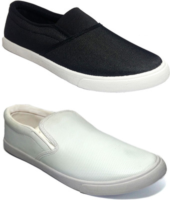 

JETTER Canvas Shoes For Men(Black, White