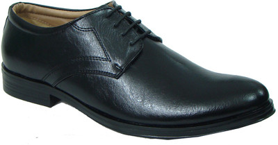 

ASM Black Colour Derby Synthetic Leather Shoes Derby For Men(Black