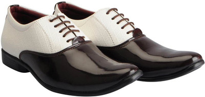 

VERNARDO OXFORD SHOES Oxford For Men(Brown, White