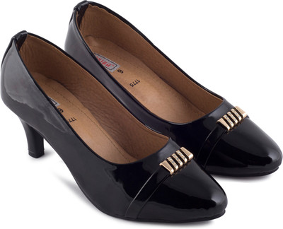 

PIPILIKA Ballerinas Princess 1775 Black Stiletto Heels Shoes' Shiny Trendy High Heel Belly Shoes for Women Bellies For Women(Black