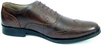 

ASM Tan Brush off Brogues Synthetic Leather Shoes Lace Up For Men(Tan