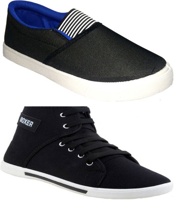 

JETTER Slip On Sneakers For Men(Blue, Black