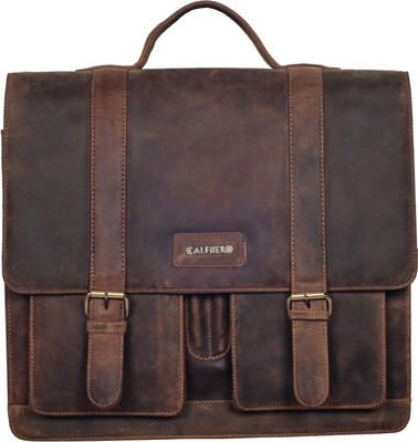 

Calfnero Men Casual Brown Genuine Leather Messenger Bag