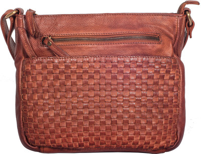

Calfnero Women Casual Brown Genuine Leather Sling Bag